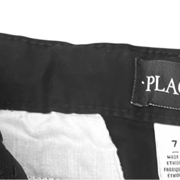 Place Chino casual uniform black straight leg pants pockets zip button Boys 7 - Picture 6 of 9